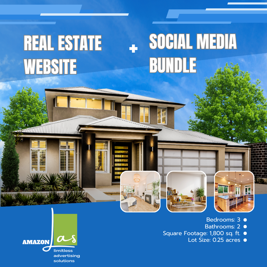 Real Estate Website + Social Media Bundle +Bonus